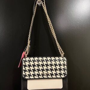 Chic Black and White Houndstooth Women's Bag